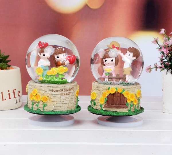 quả cầu tuyết hoa hướng dương